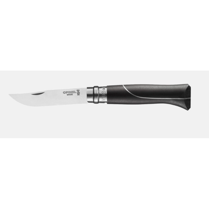 Couteau Opinel N°08 Ellipse 8,5 cm Ébène et aluminium | Armurerie MAGGI