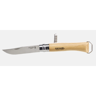 Couteau Opinel N°10 Tire-bouchon Décapsuleur 10 cm Hêtre