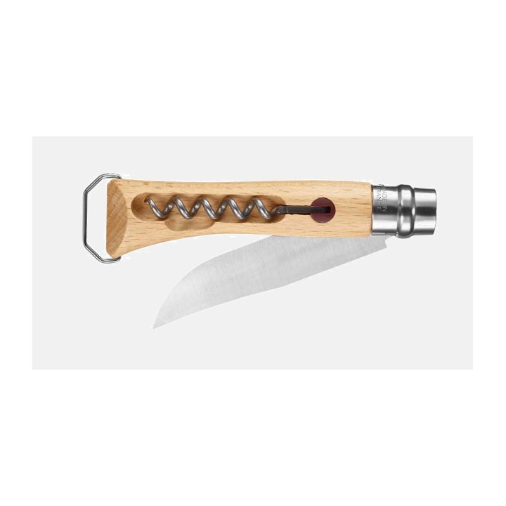 Couteau Opinel N°10 Tire-bouchon Décapsuleur 10 cm Hêtre