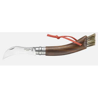 Couteau Opinel N°08 Champignon noyer noir Brosse à champignons Plumier bois