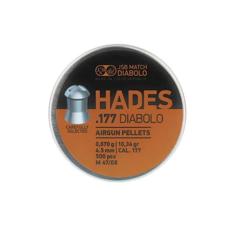 Plombs JSB Hades 4,5 mm 10,34 grains Hollow Point X500 | Armurerie MAGGI