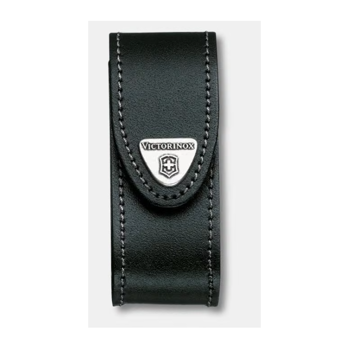 Étui-ceinture Victorinox en cuir noir Fermeture scratch