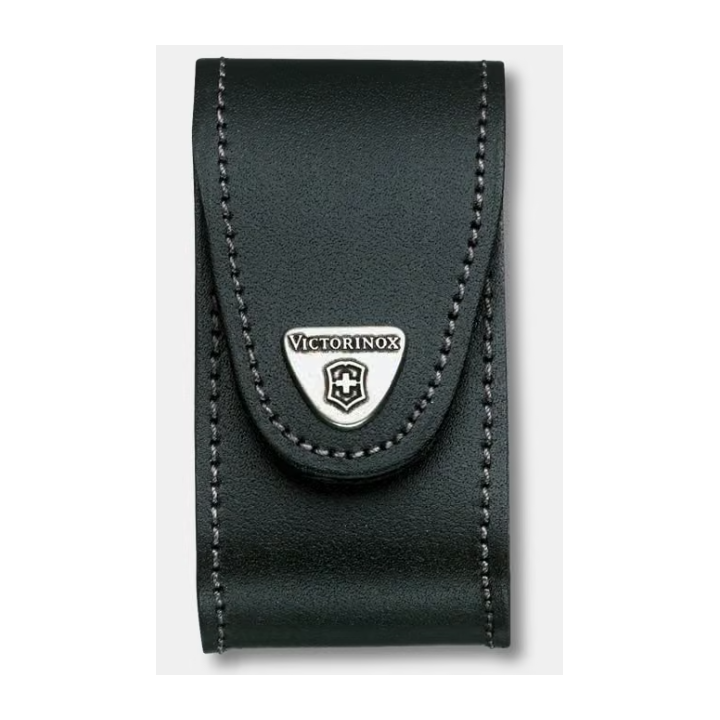 Étui-ceinture Victorinox en cuir noir Fermeture scratch