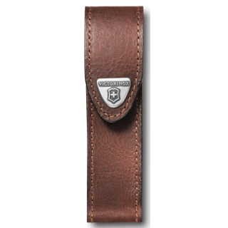 Étui-ceinture Victorinox en cuir brun Fermeture scratch