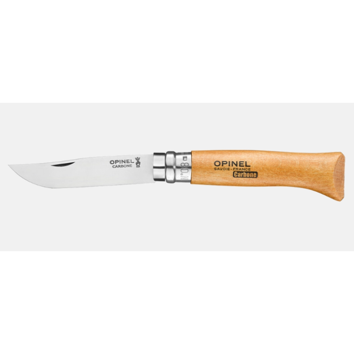 Couteau Opinel N°08 Carbone Lame 8,5 cm Manche hêtre | Armurerie MAGGI