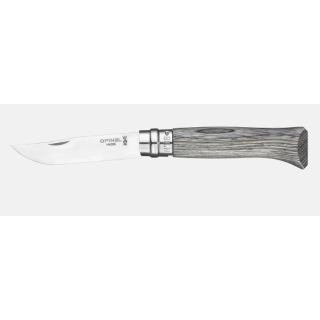 Couteau Opinel N°08 Luxe Bouleau lamellé gris Lame inox 8,5 cm