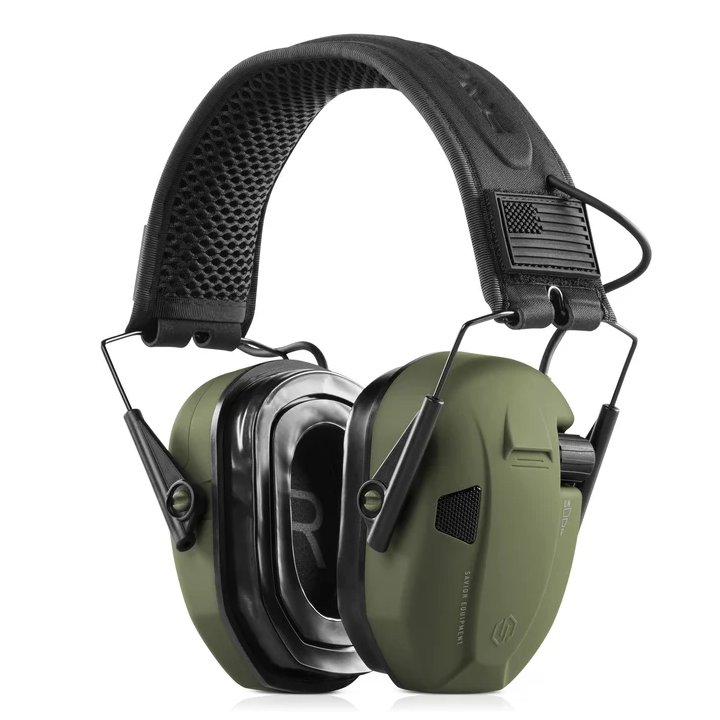Casque antibruit électronique Savior Apollo OD Green | Armurerie MAGGI