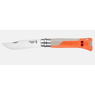Couteau Opinel N°08 Horizon Orange Lame inox 8,35 cm Sifflet