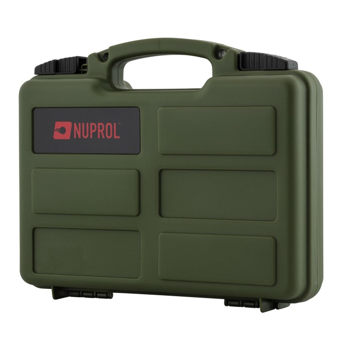 Mallette Nuprol Compact Waterproof pour pistolet avec mousse vague Vert