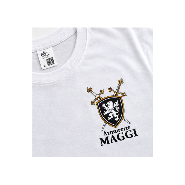 T-shirt FEMME Armurerie MAGGI 100 % coton Blanc | Armurerie MAGGI