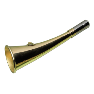 Corne d'appel de chasse en laiton blanc 15 cm | Armurerie MAGGI