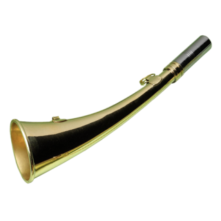 Corne d'appel de chasse en laiton blanc 21 cm | Armurerie MAGGI