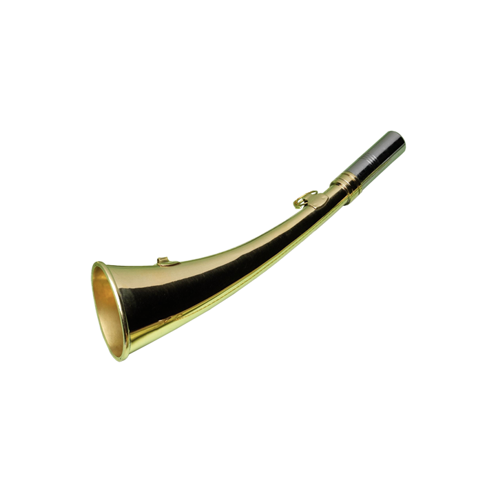 Corne d'appel de chasse en laiton blanc 21 cm | Armurerie MAGGI
