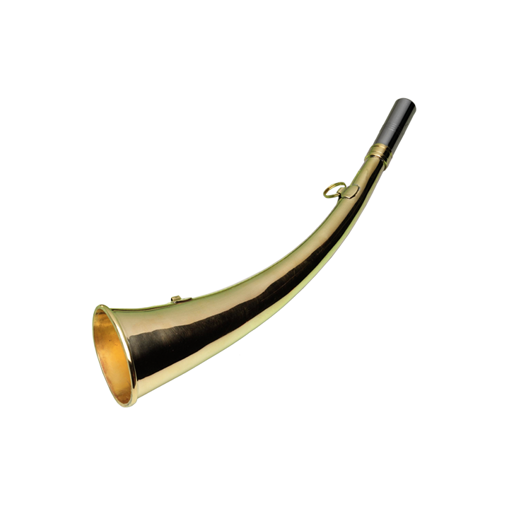 Corne d'appel de chasse en laiton blanc 25 cm | Armurerie MAGGI