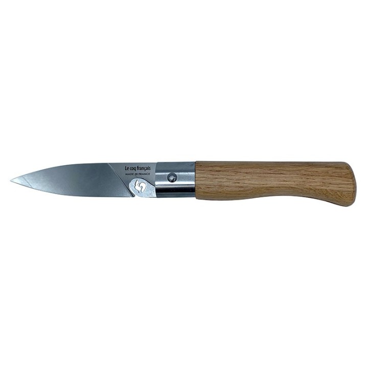 Couteau Le Coq Français COCO Chêne 85 mm Fabrication française