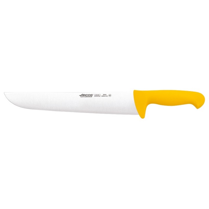 Couteau de boucher Arcos Prof A291900 Lame 300 mm Manche jaune