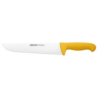 Couteau de boucher Arcos Prof A291800 Lame 250 mm Manche jaune
