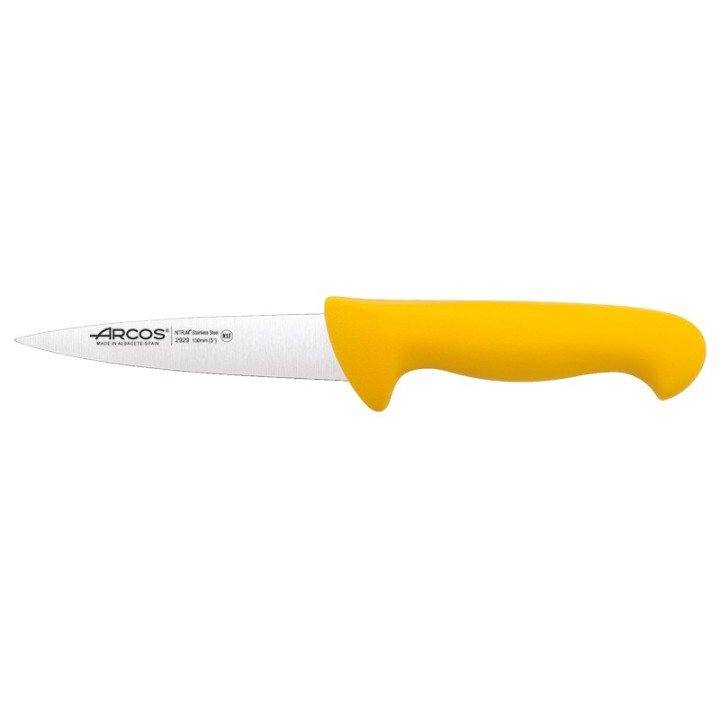 Couteau de boucher Arcos Prof A292900 Lame 130 mm Manche jaune